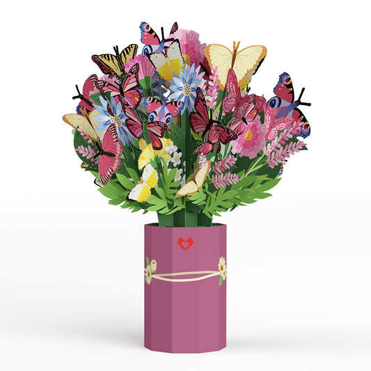 Floral Garden Butterflies Bouquet