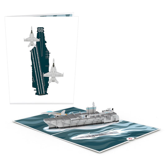 U.S. Aircraft Carrier Pop-Up Card