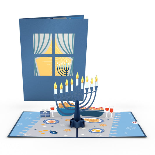 Menorah Lights Pop-Up Card