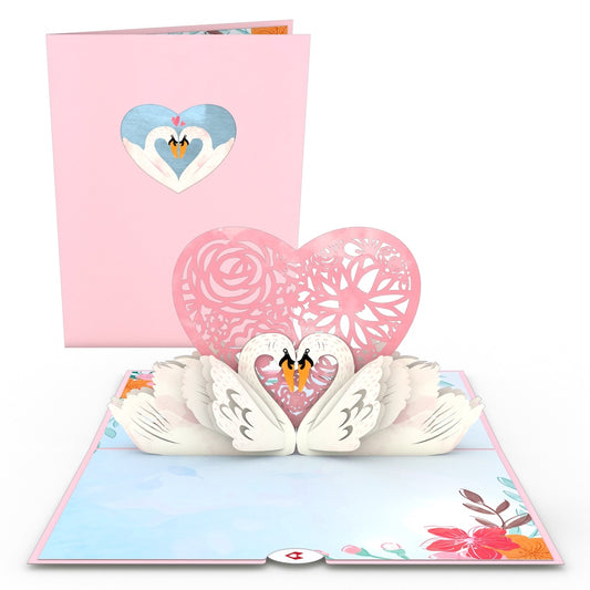 Swans Pop-Up Card