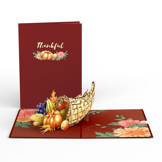 Thanksgiving Cornucopia Pop-Up Card