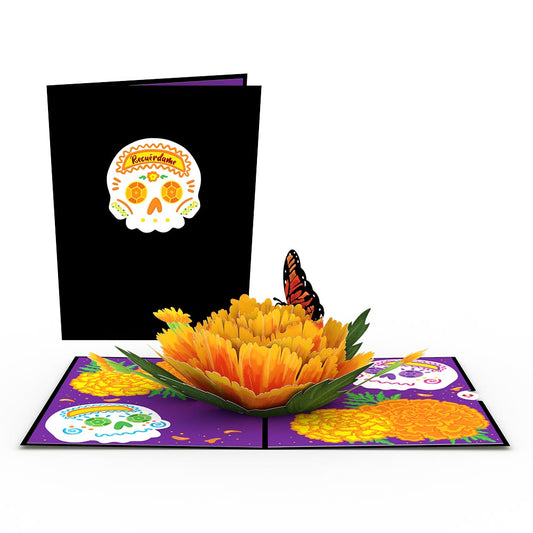 Día de los Muertos Marigold Pop-Up Card