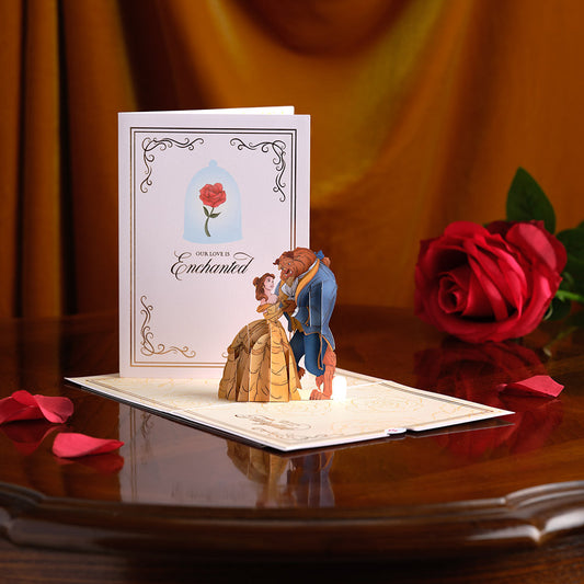 Disney's Beauty and The Beast Enchanted Love Pop-Up Card