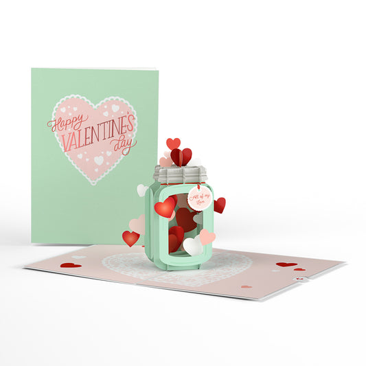 Valentine's Day Love Jar Pop-Up Card