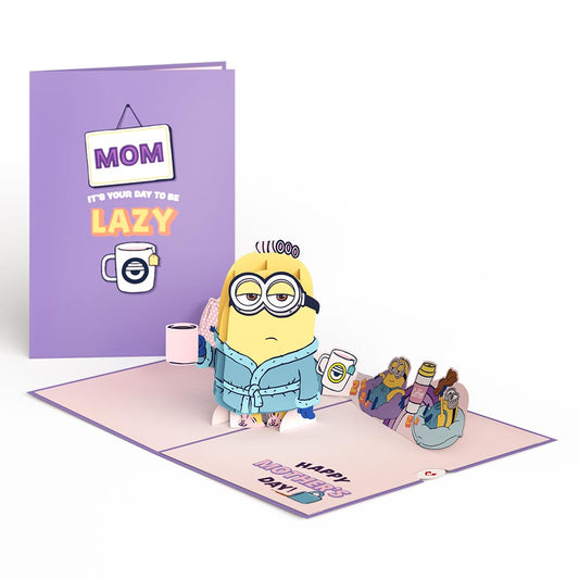 Minions Lazy Mother's Day Pop-Up Card