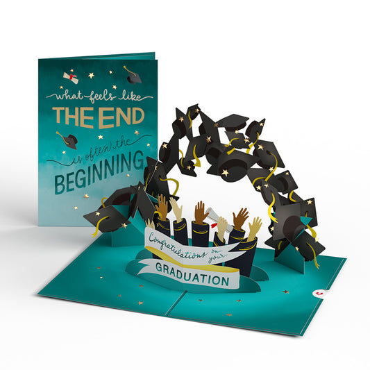 The End is the Beginning Graduation Pop-Up Card