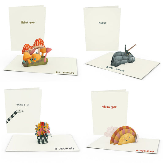 Thank You Whimsical Notecards (Assorted 4-Pack)