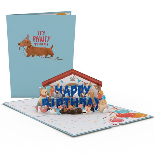 Happy Birthday Dogs Pop-Up Card