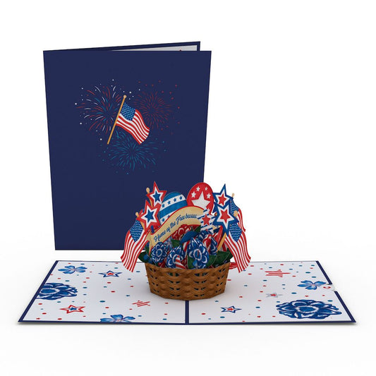 Americana Basket Pop-Up Card