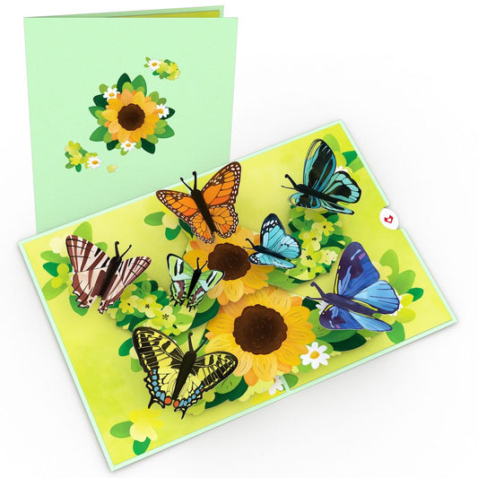 Sunflower Butterflies Pop-Up Card