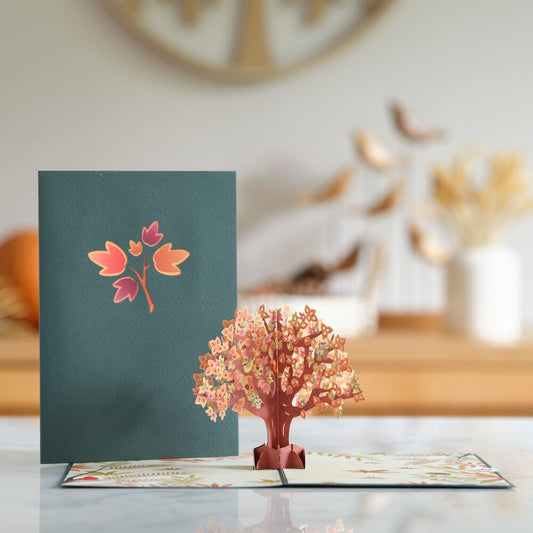 Fall Woodland Animal Tree Pop-Up Card