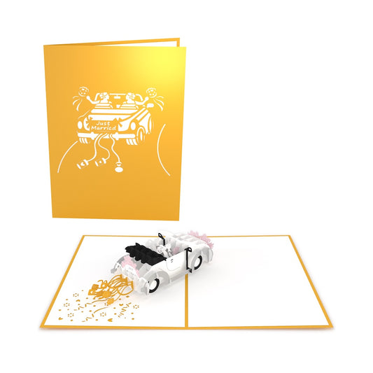 Wedding Car Brides Pop-Up Card